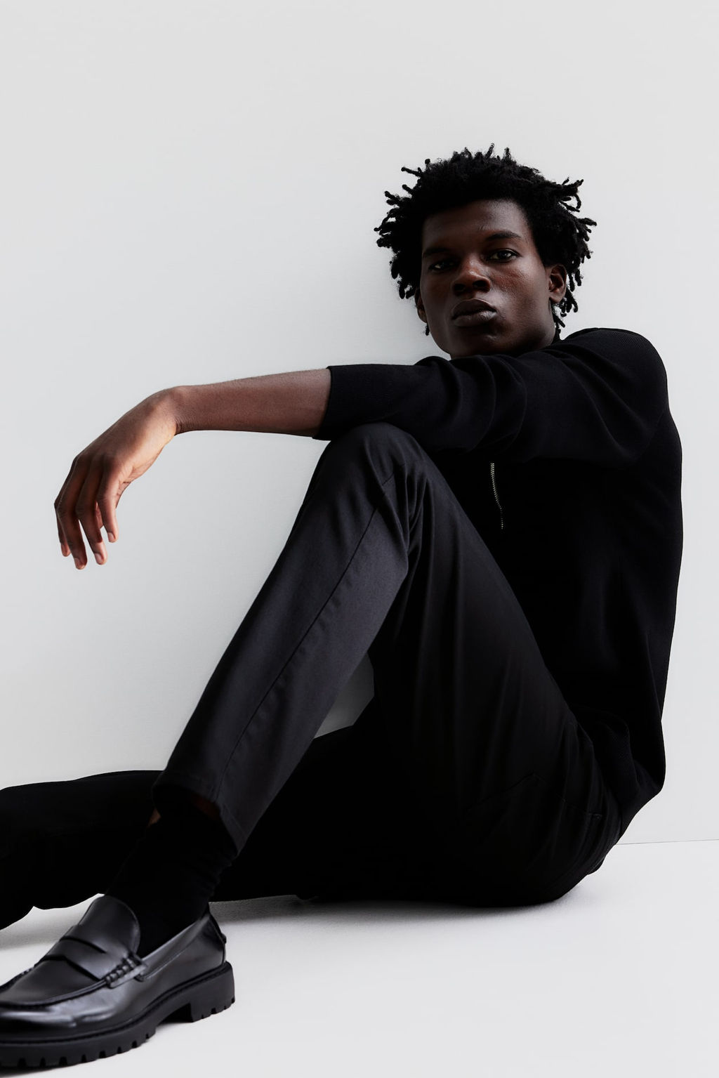 Pantalon en sarga de algodon Slim Fit - H&m фото 3
