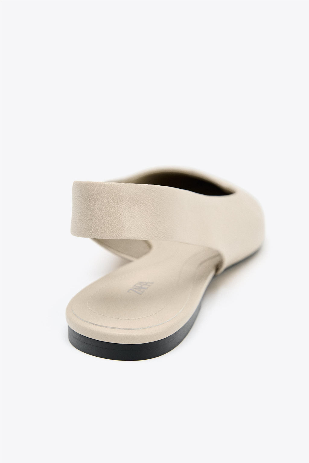 LEATHER SLINGBACK BALLERINA - Zara фото 14