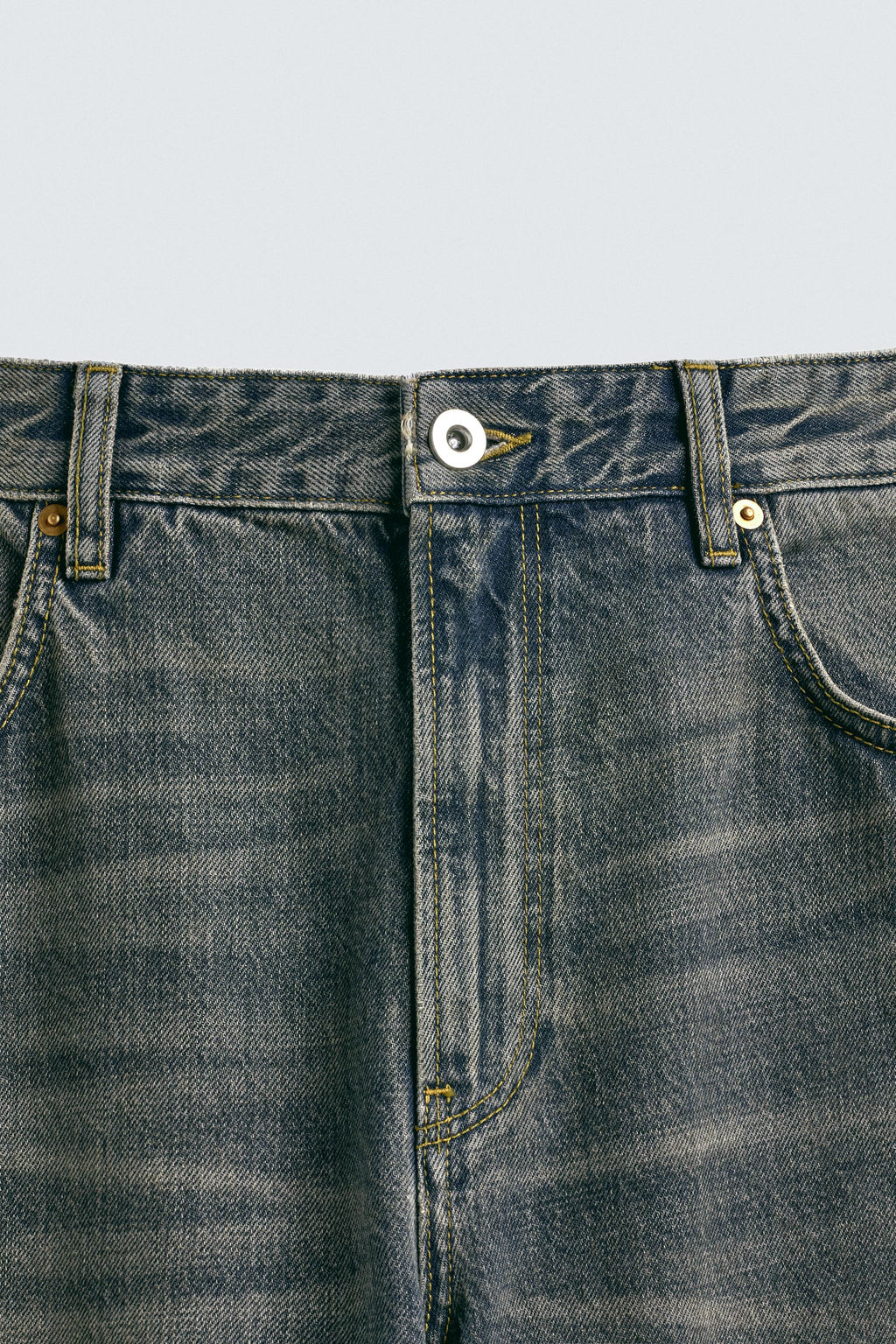 JEANS FLARE FIT / Azul / Verde - Zara фото 9