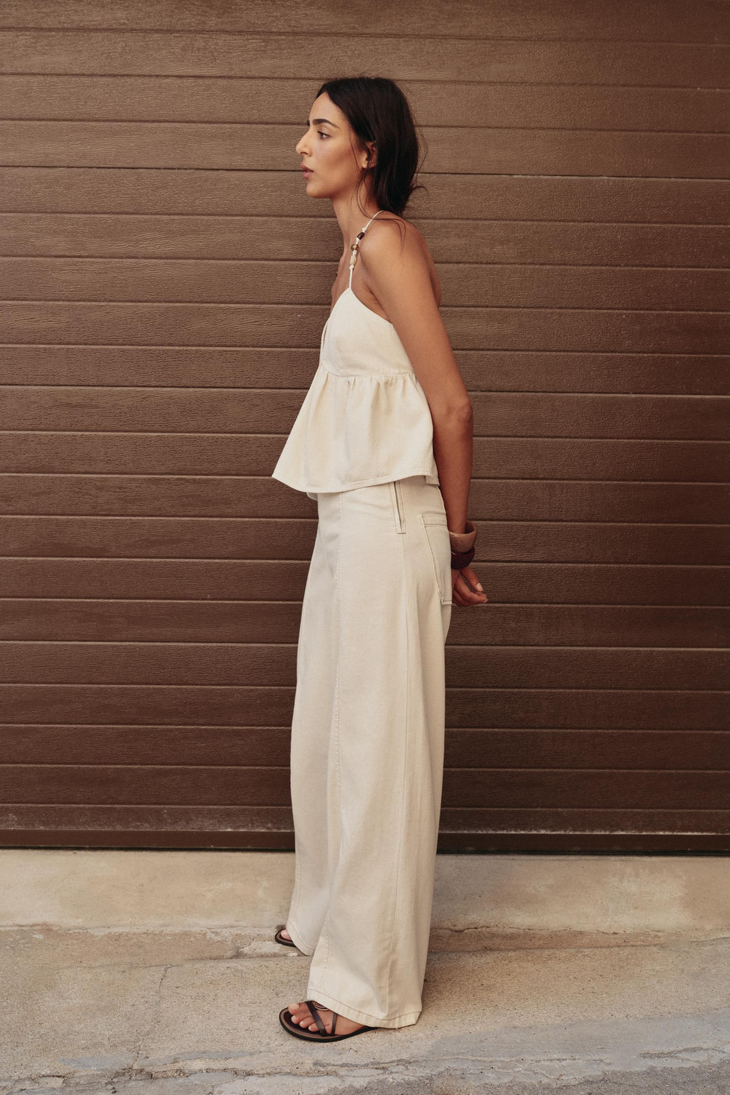 BEADED DENIM HALTER TOP - Zara фото 4