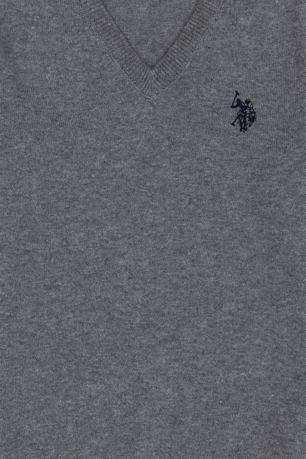 Серый меланжевый базовый свитер для мальчика - U.s. polo assn фото 3