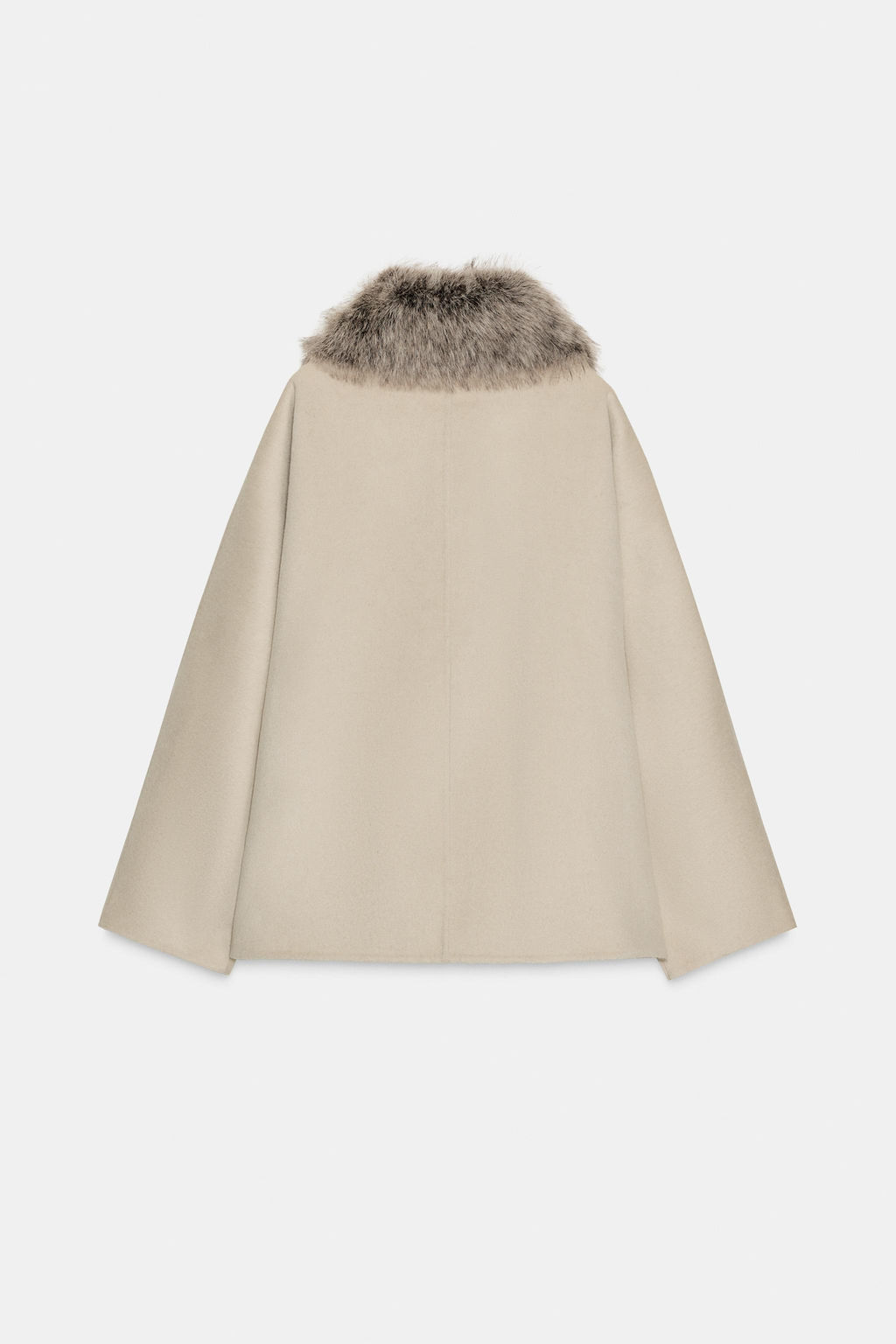 WOOL BLEND JACKET WITH FAUX FUR COLLAR ZW COLLECTION - Zara фото 7