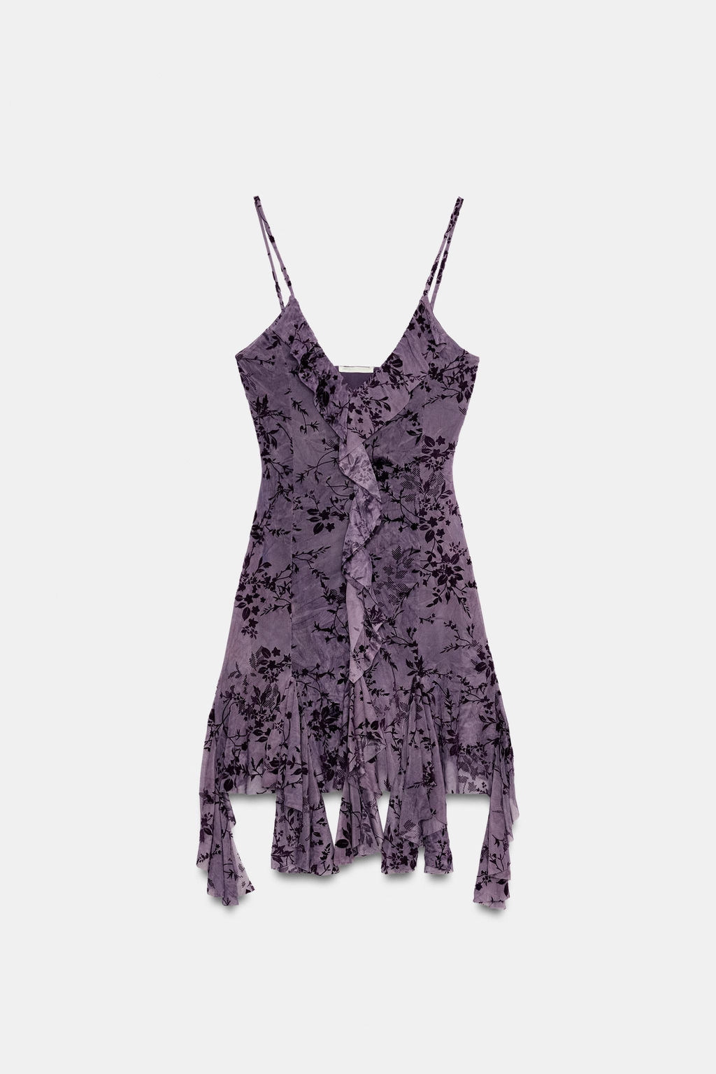 VESTIDO VOLANTES TUL FLOCADO / Lila - Zara фото 5