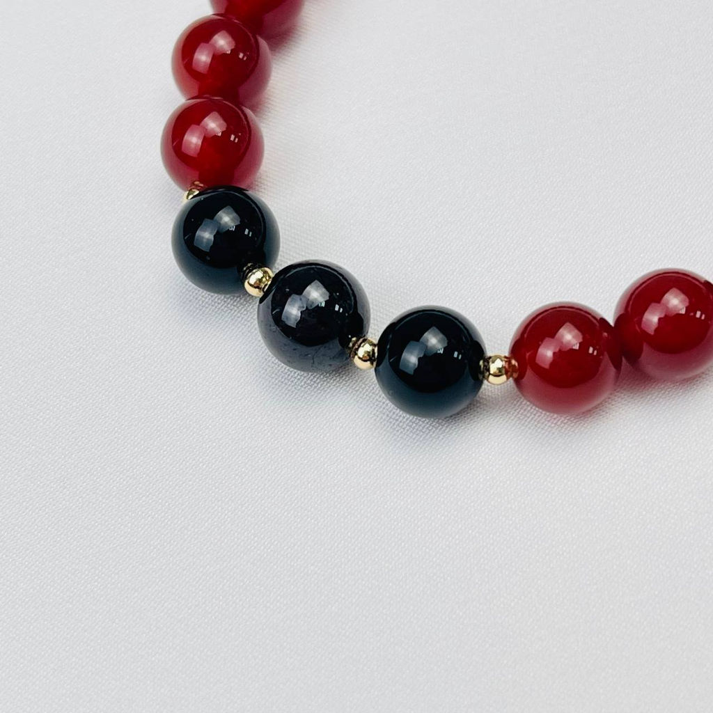 Браслет из Сердолика и Граната - Радуга самоцветов фото 3