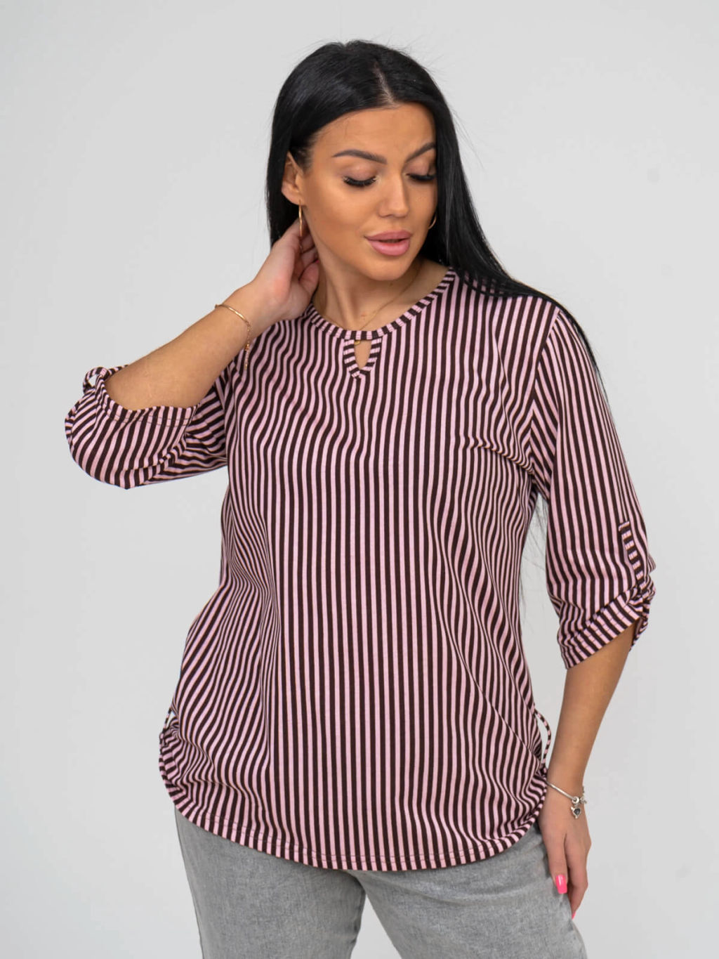 Туника женская, цвет коричневый розовый