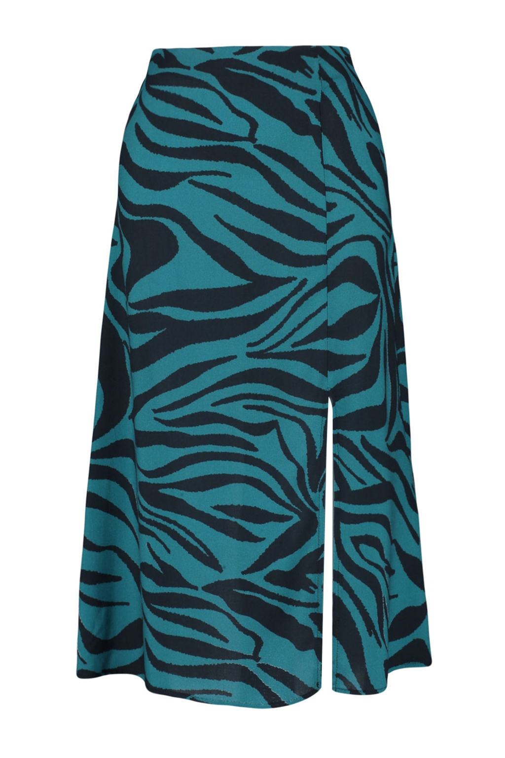 TRENDYOLMILLA Siyah Y?rtmacl? Detayl? Viskon Kumasl? Hayvan Desenli Midi Dokuma Etek TWOAW22ET0447 фото 8