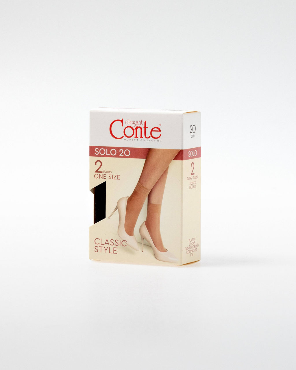 Цена за 2 пары. Носки Удлиненные CONTE Носки Solo 20 (2 пары) nero - Conte elegant фото 3