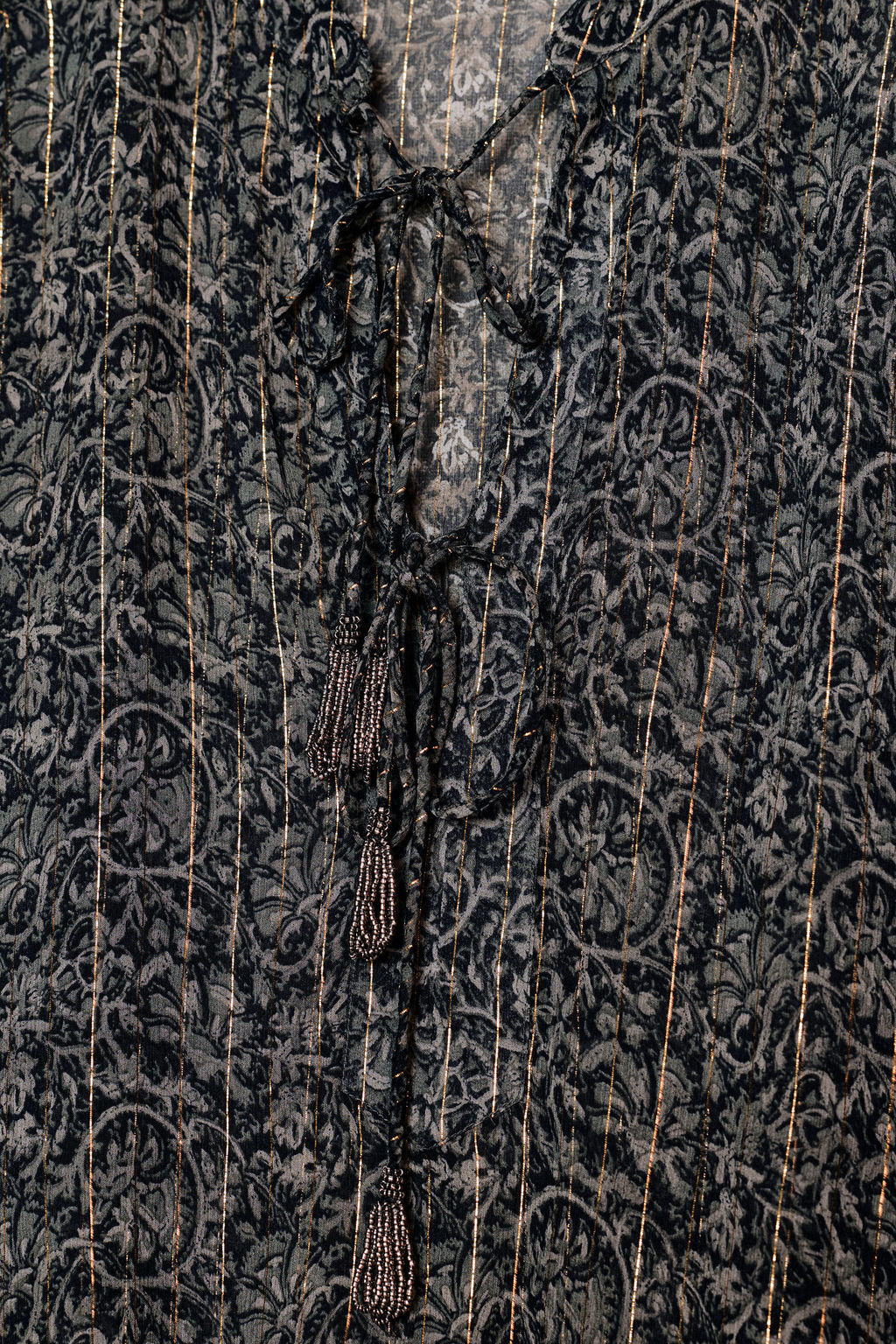 METALLIC THREAD PRINTED BLOUSE - Zara фото 9