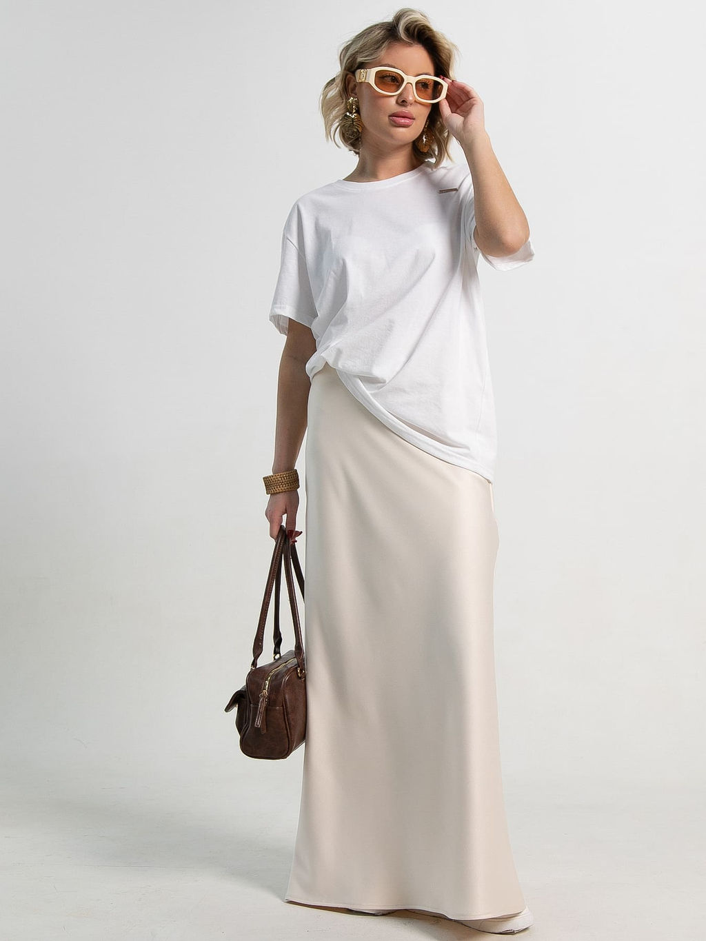 Юбка атласная Эвелин (сливочная) Ю15382-25М - Lt collection фото 8