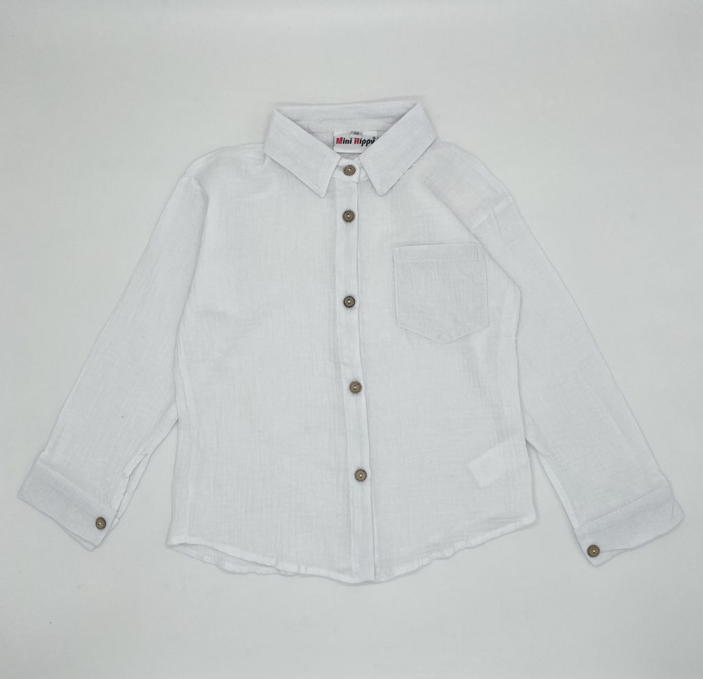 Детская рубашка из муслина GASTON, Белый