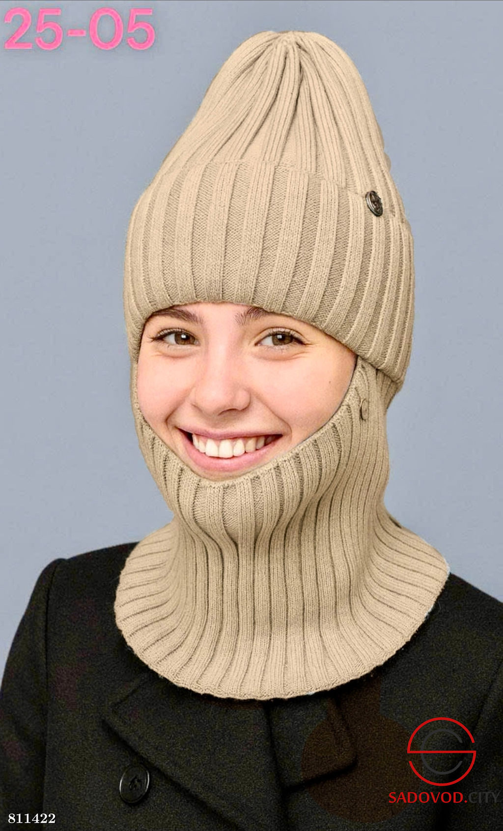 Зимний комплект шапка и снуд внутри флис - Bruno фото 11