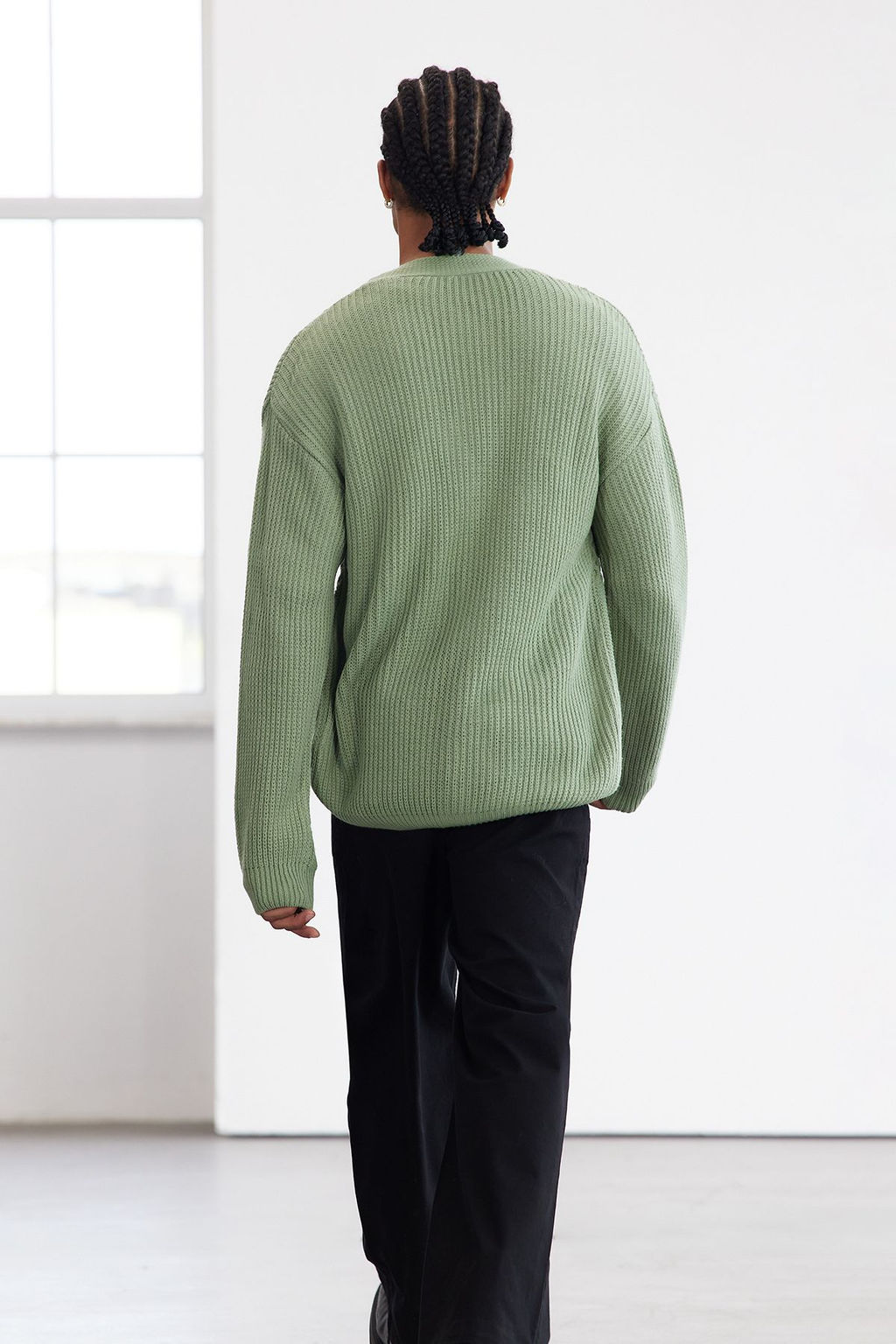 TRENDYOL MAN Limited Edition Mint FL Erkek Regular V Yaka Sac Orgu Triko H?rka TMNAW25HI00005 - Trendyolmilla фото 4