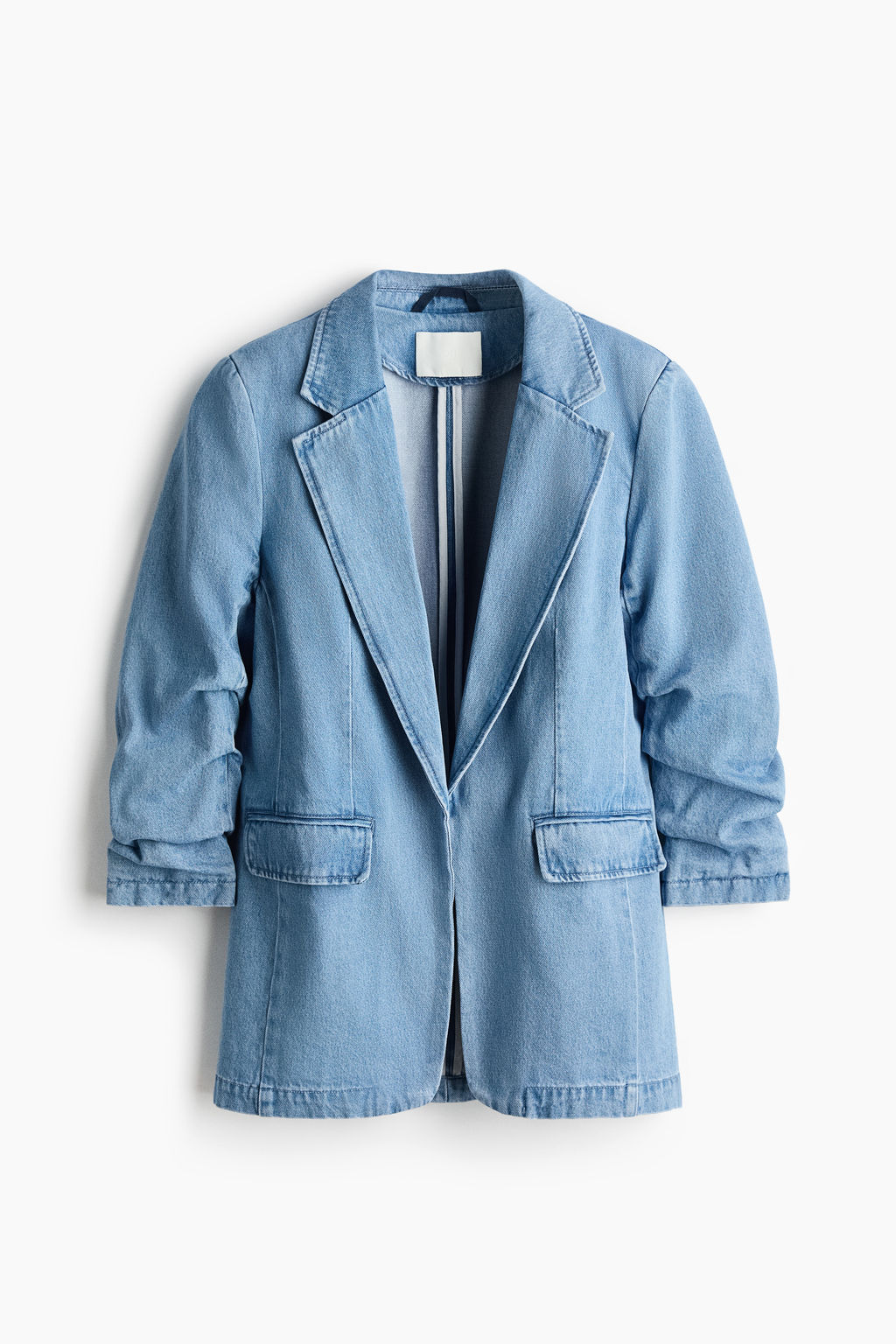 Americana denim con manga recogida