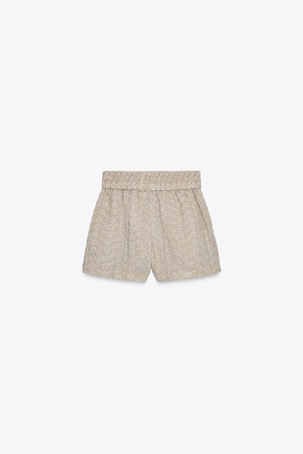 PERFORATED EMBROIDERY BERMUDA SHORTS - Zara фото 6