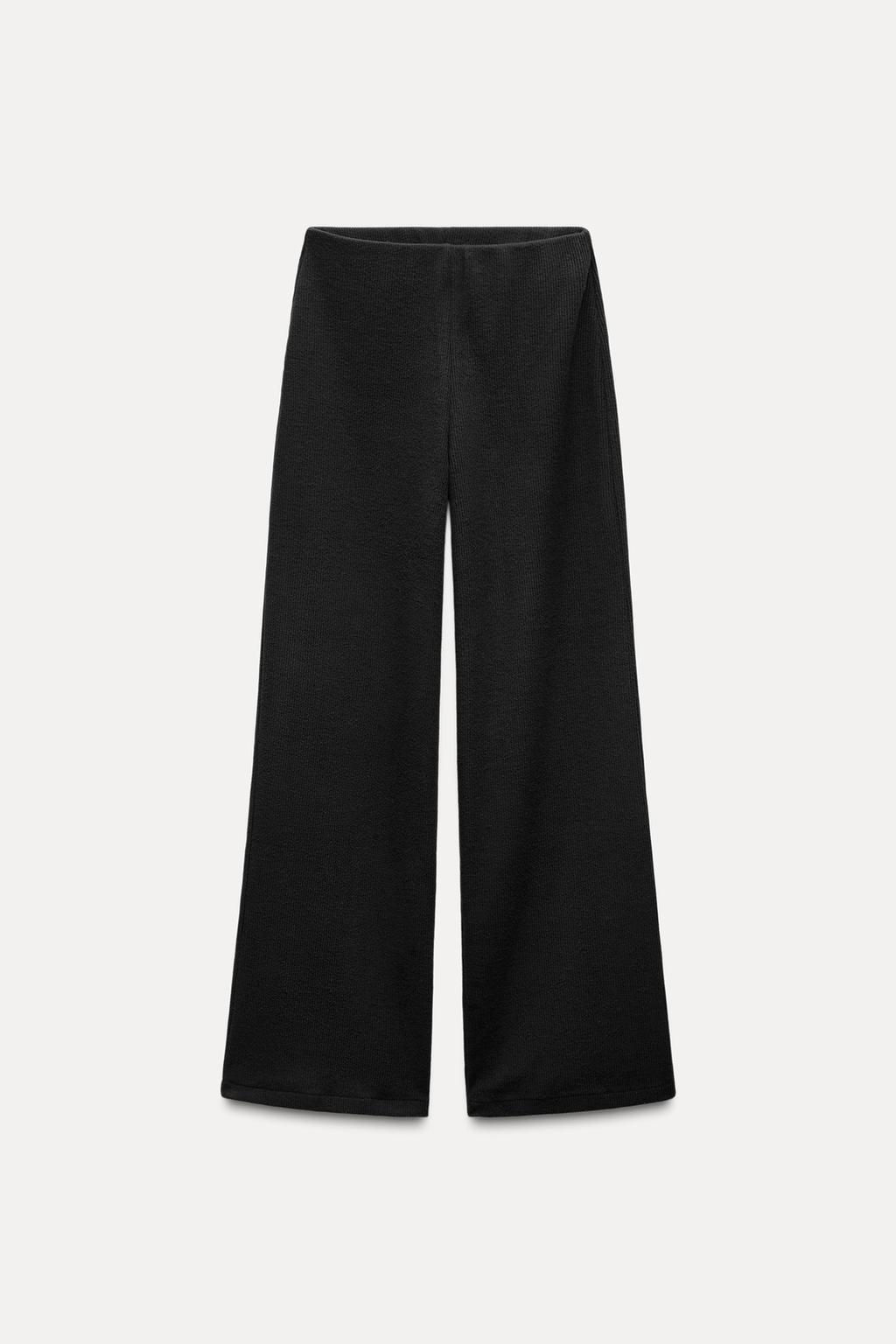 SOFT RIBBED TROUSERS - Zara фото 12