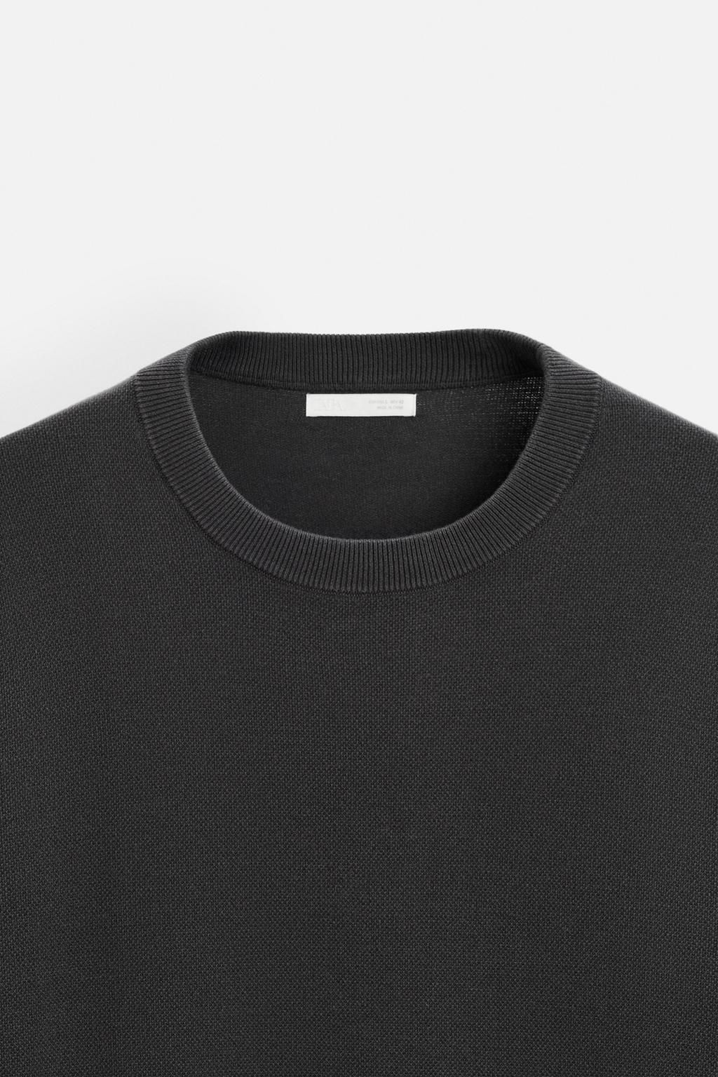 COTTON BLEND TEXTURED SWEATER - Zara фото 8
