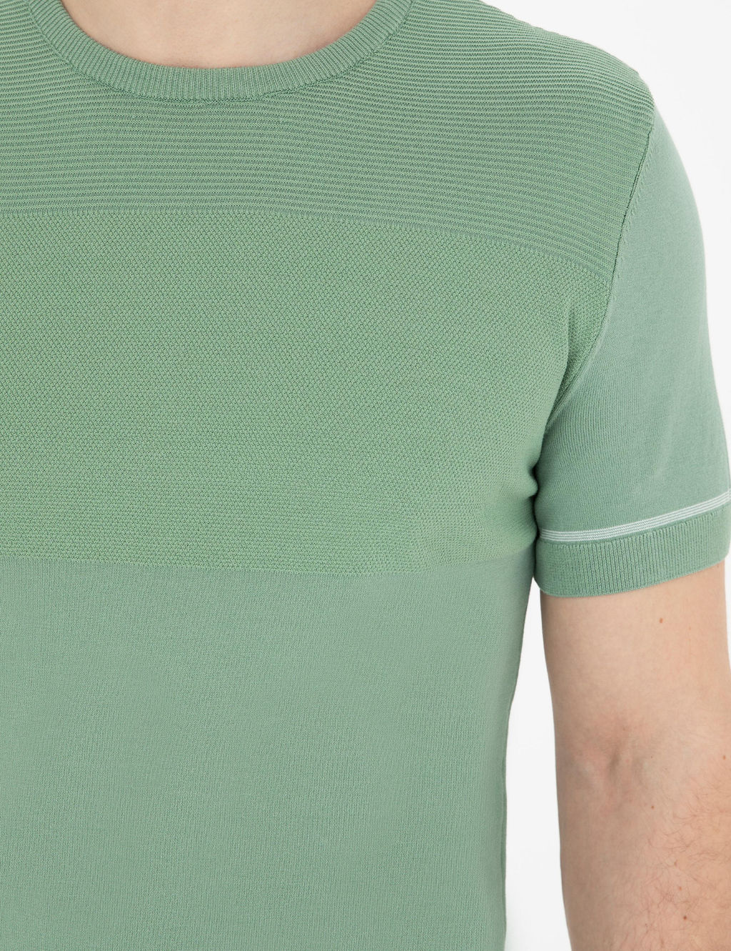 _a_la Slim Fit Bisiklet Yaka Triko Ti__rt