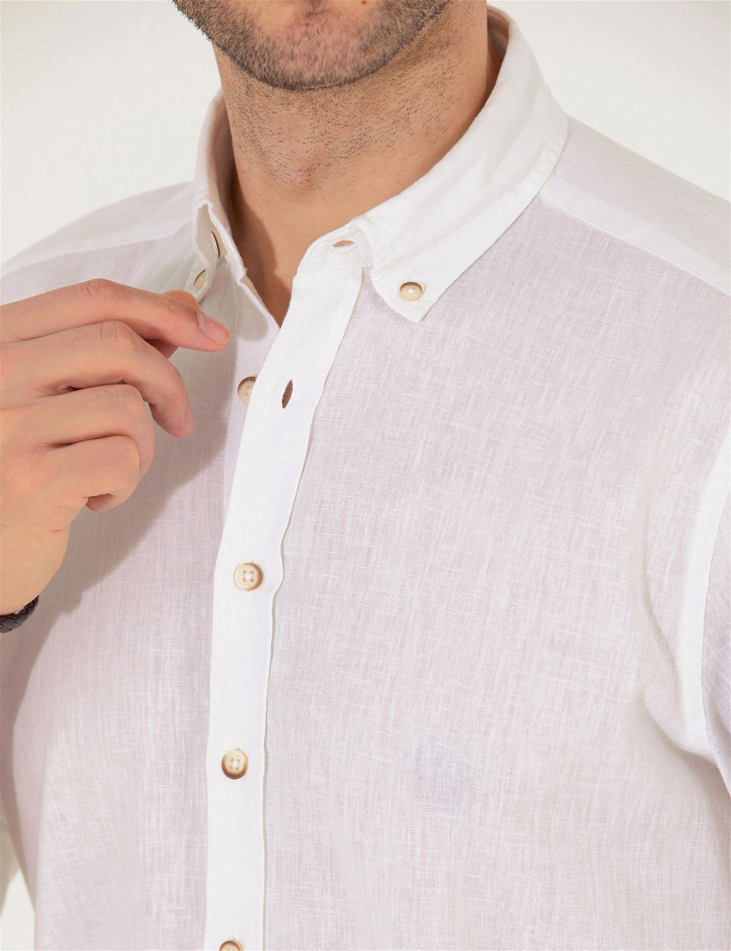 Beyaz Regular Fit Uzun Kollu G_mlek - Pierre cardin фото 7