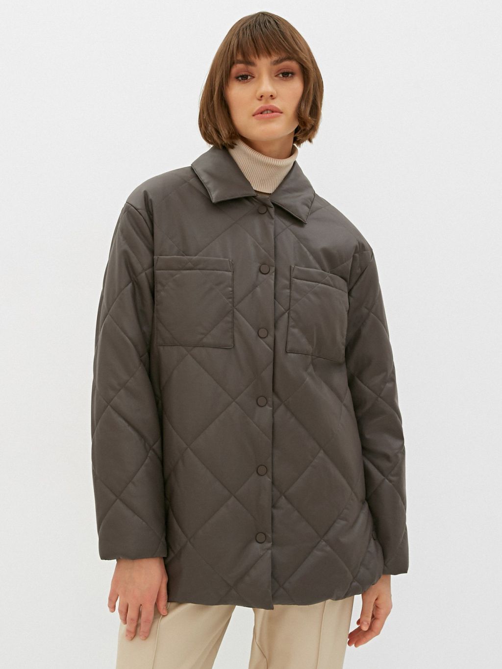 Conso/SM 220106 - grape Утепленное Полупальто