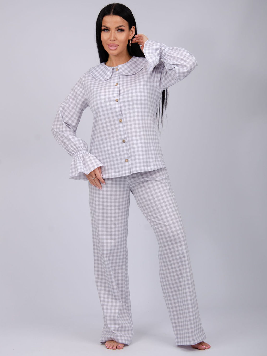 Пижама "Алези" серая, трикотаж