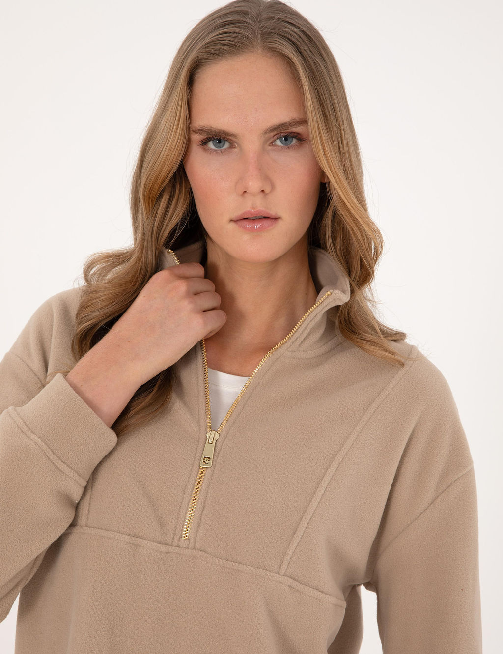 Bej Comfort Fit Sweatshirt - Pierre cardin фото 2