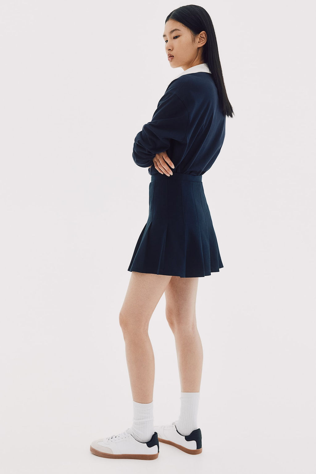 Falda tableada efecto neopreno - H&m фото 3