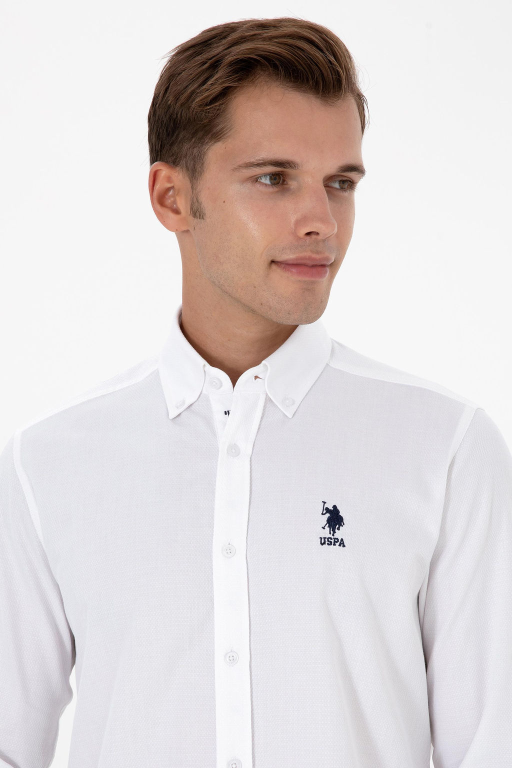 Erkek Beyaz Uzun Kollu G_mlek Sepette S_rpriz _ndirim - U.s. polo assn фото 2