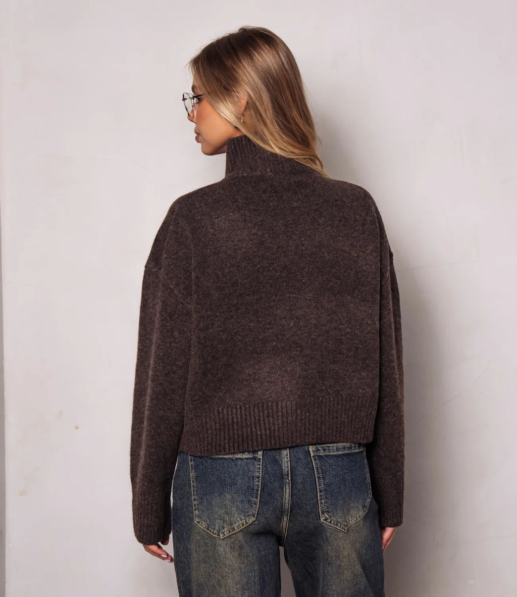 Свитер #ОКТ125001, шоколадный - Dommod фото 3