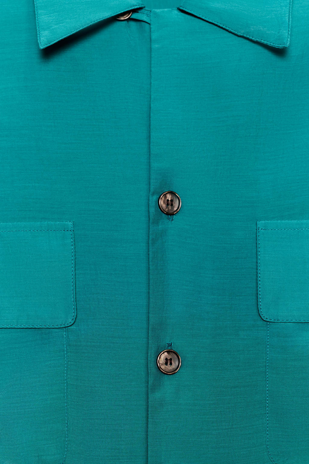 CAMISA FLUIDA BOLSILLOS ZW COLLECTION / Petr?leo - Zara фото 7