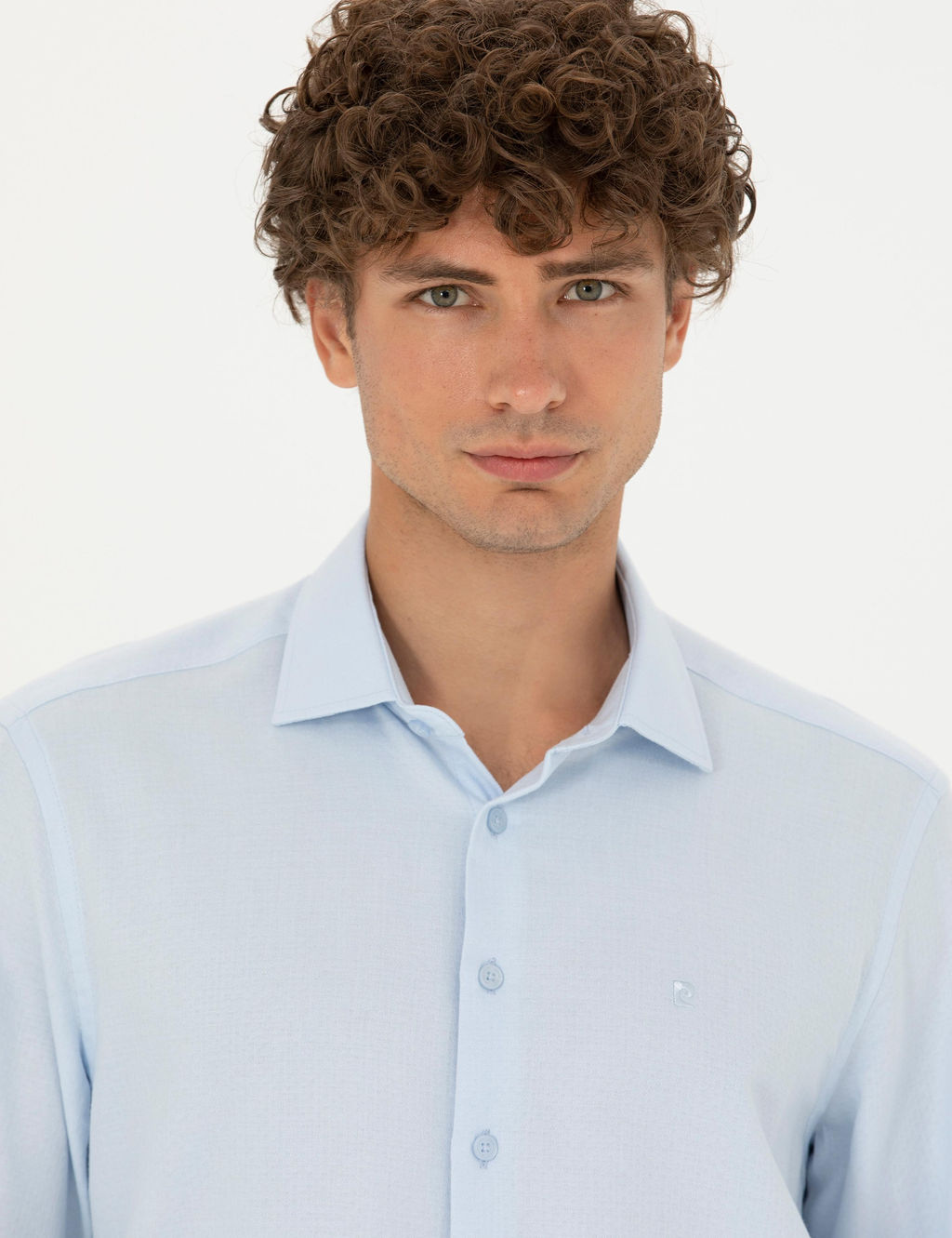 Рубашка Mavi Slim Fit светло-голубая