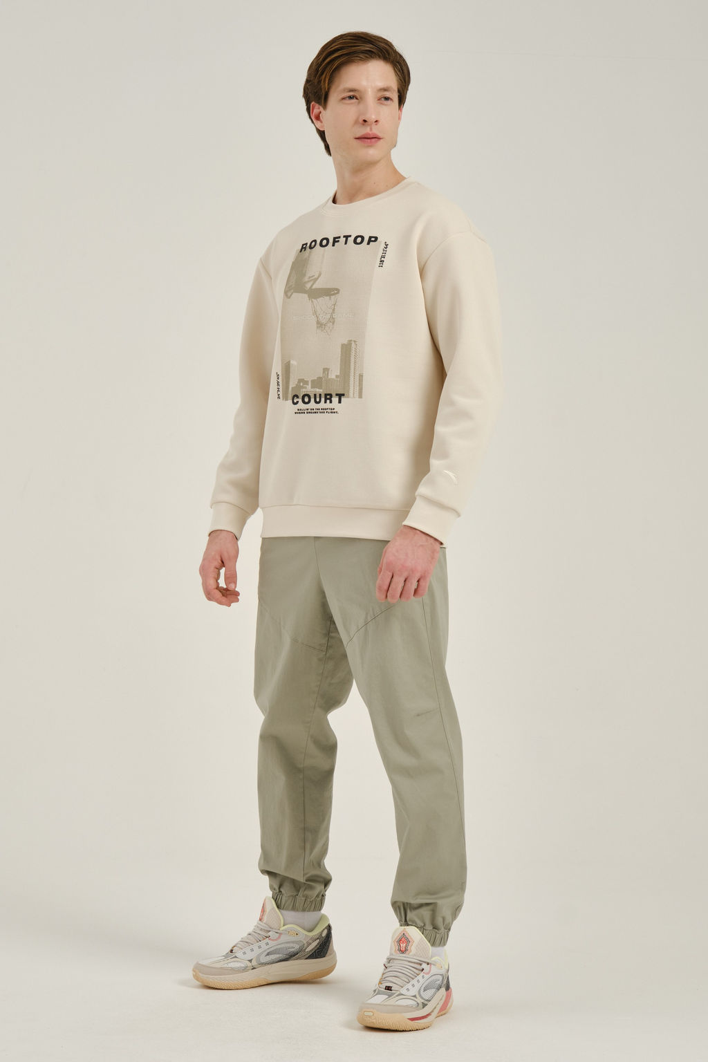 Свитшот Бежевый ROOFTOP COURT Sweatshirt - Anta фото 7