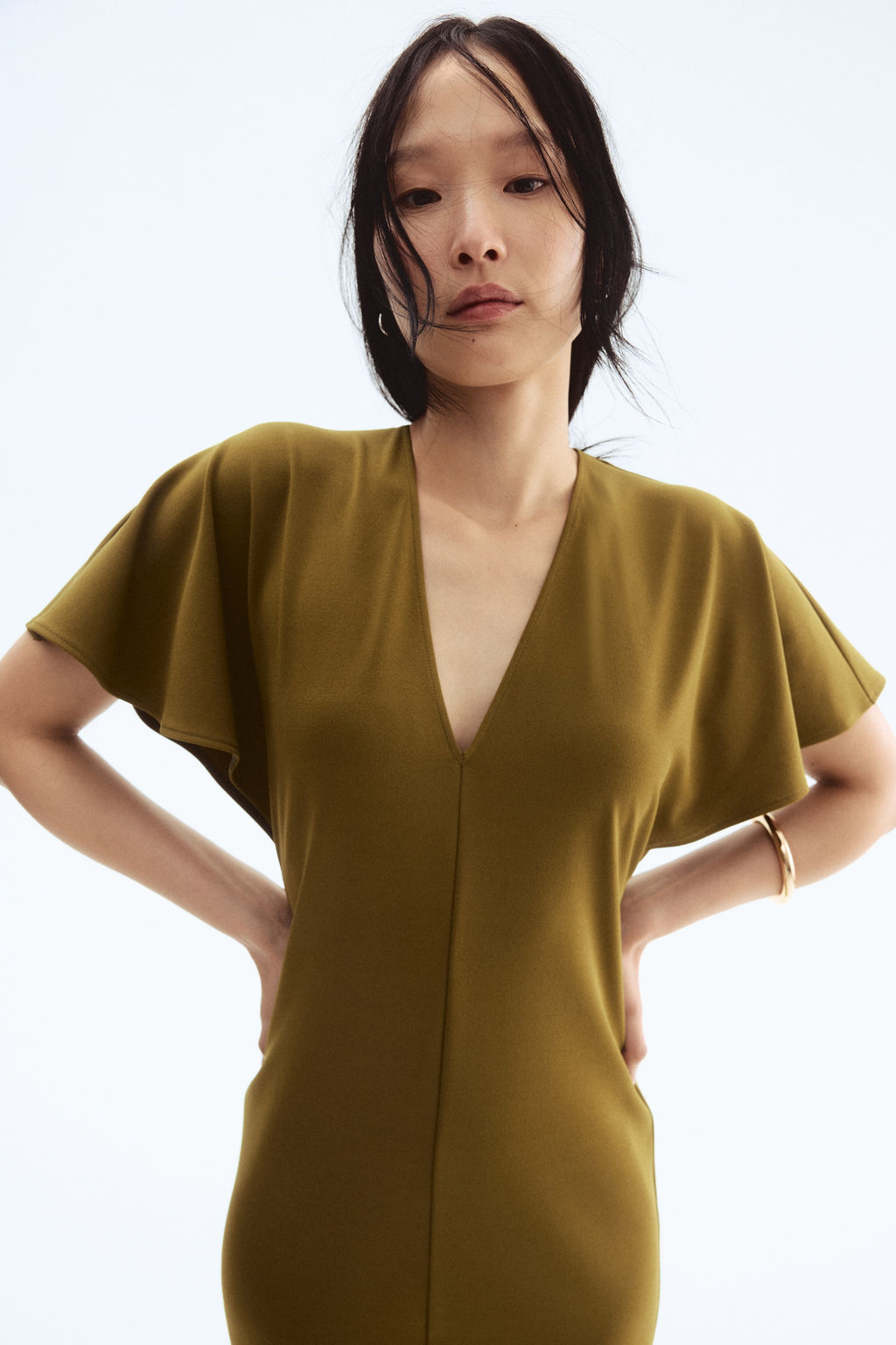 Vestido interlock con escote de pico - H&m фото 4