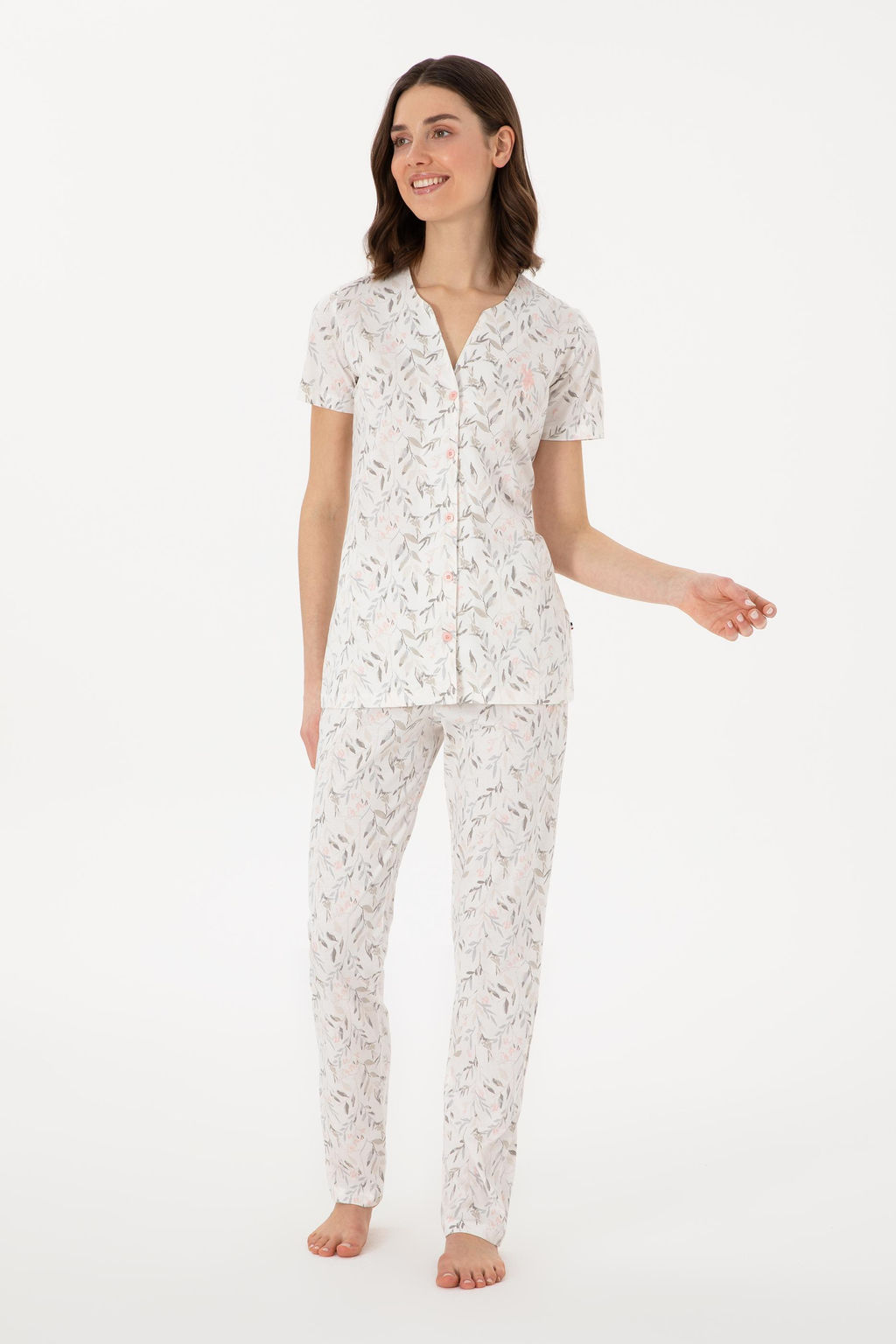 Kad_n Ekru Pijama Tak_m_ Sepette S_rpriz _ndirim - U.s. polo assn фото 4