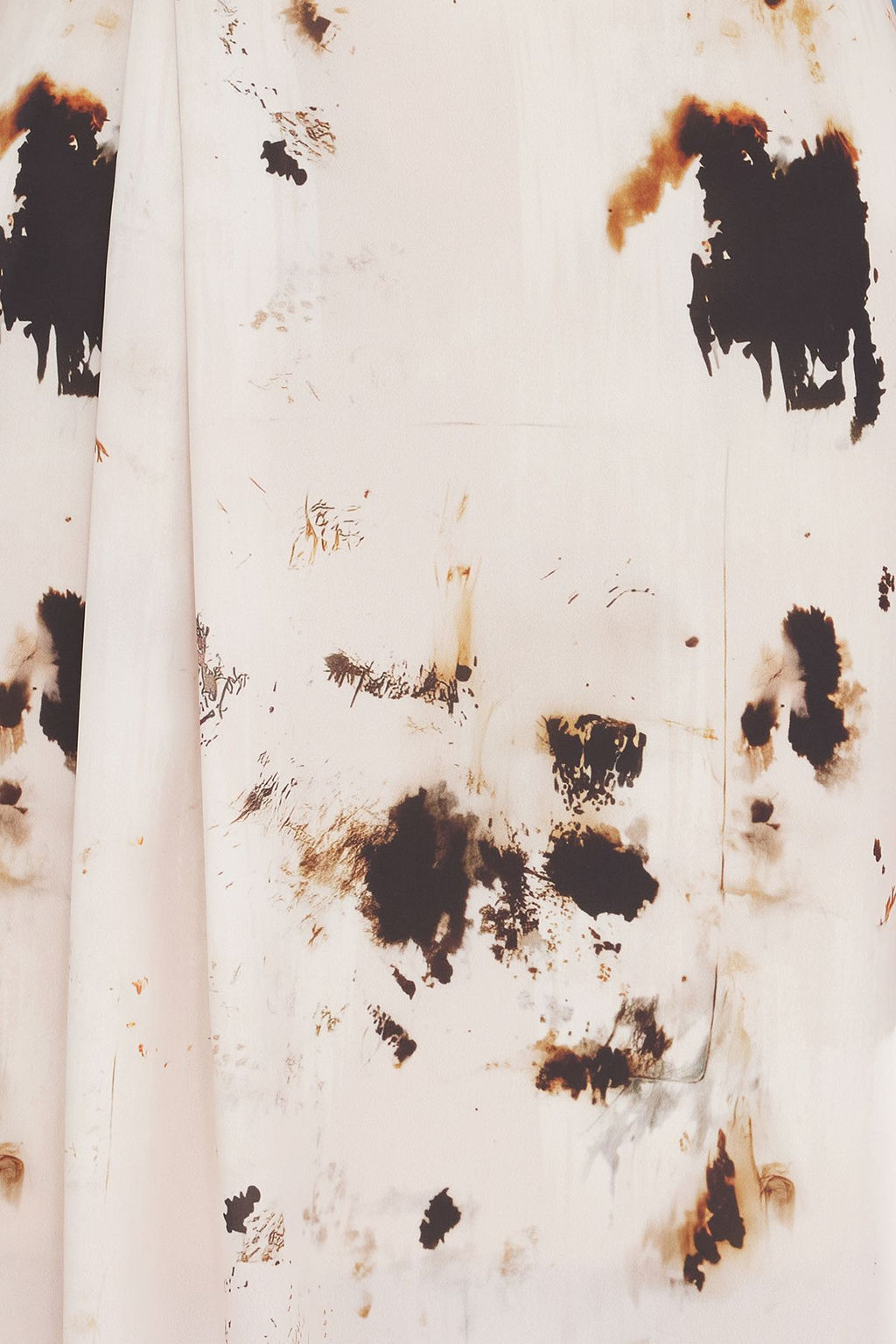 TRENDYOLMILLA Ekru Animal Desenli A Kesim Midi Mat Saten Dokuma Elbise TWOSS25EL00142  фото 3