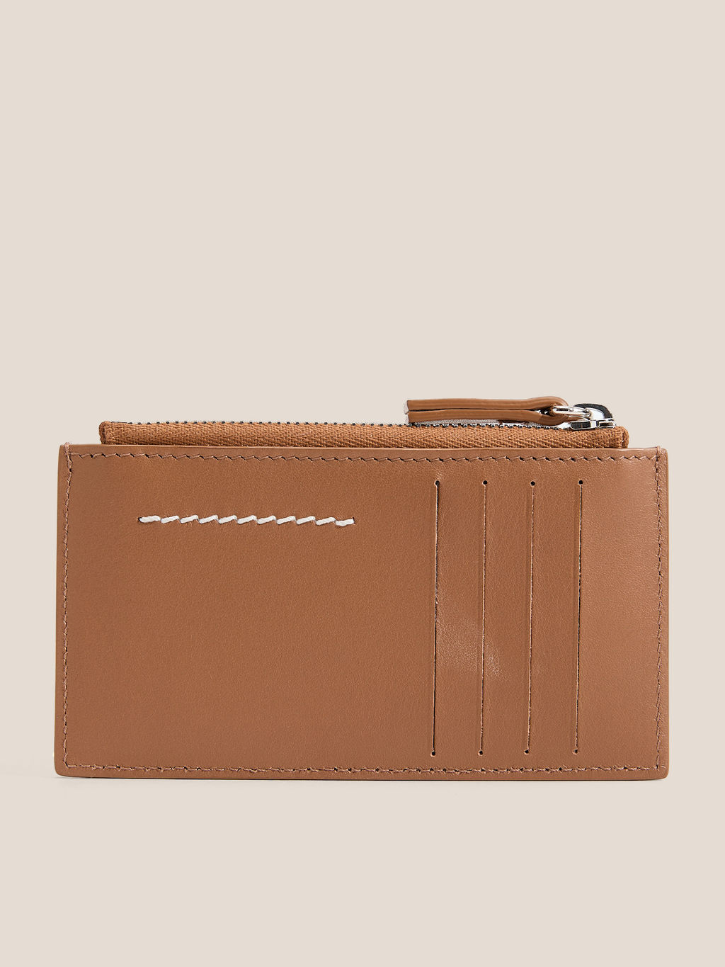 Картхолдер MM6 MAISON MARGIELA NUMERIC BIFOLD WALLET Артикул 4664297, бежево-коричневый