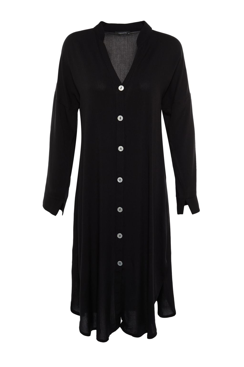 TRENDYOLMILLA Siyah Dokuma Y?rtmacl? Midi Plaj Elbisesi TBESS21EL3318  фото 6