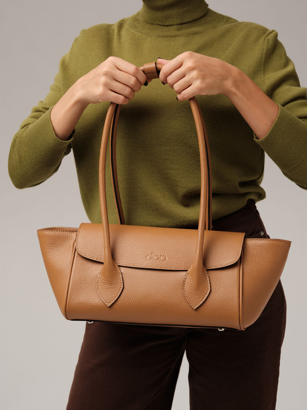 Кожаная сумка Viki DBR 31341 оранжевый миндаль фото 2