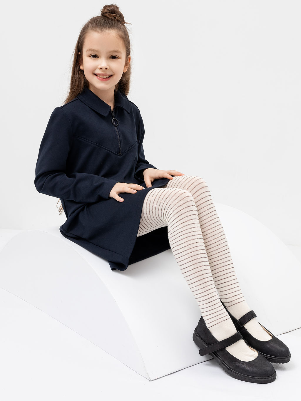 Цена за 3 пары! Колготки детские в бежевом цвете с рисунком