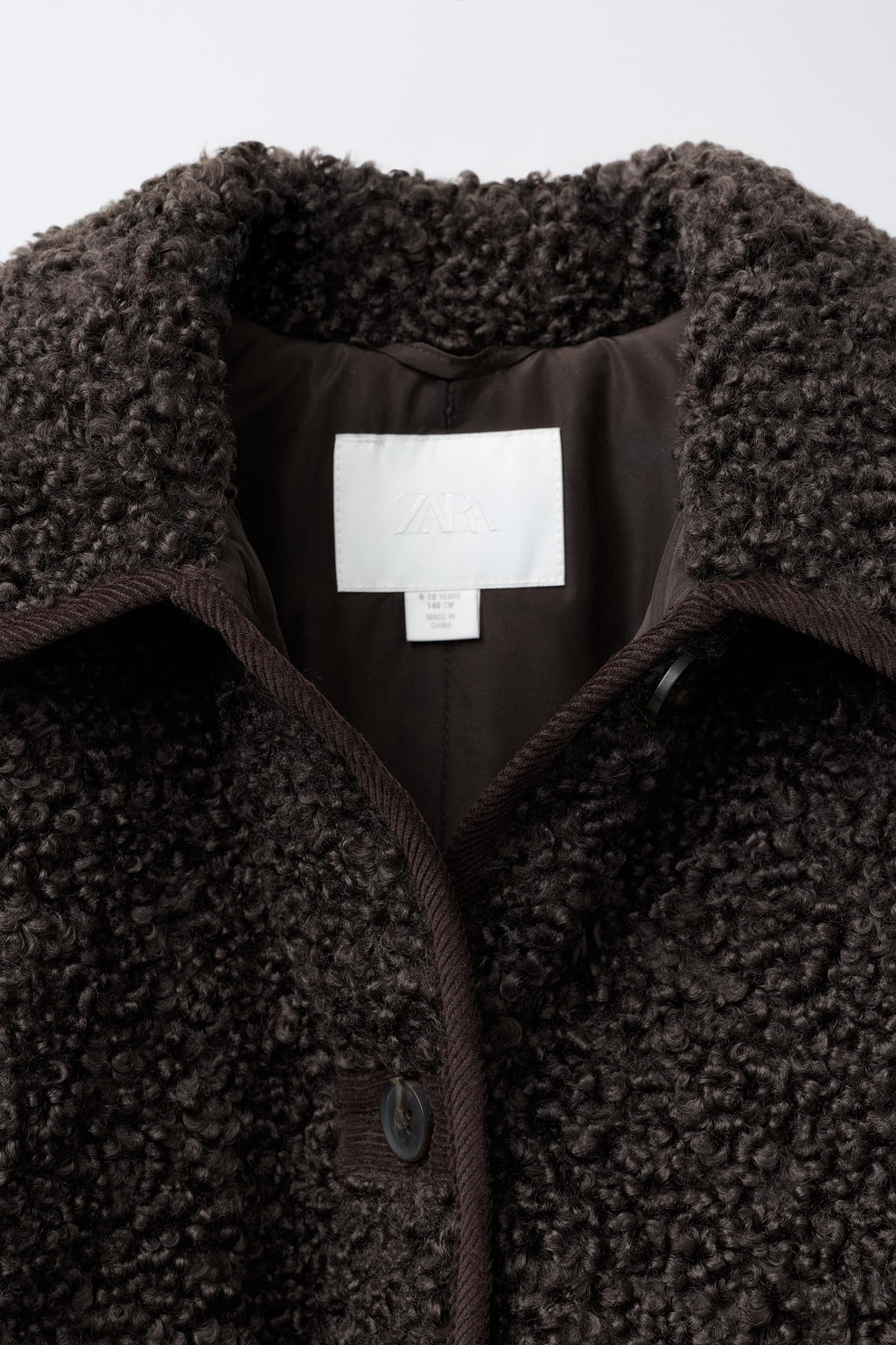 FAUX SHEARLING COAT WITH TRIMS - Zara фото 7