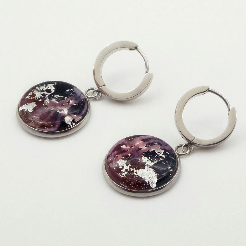 Серьги из муранского стекла RASPBERRY PUNCH LS3236 - Vloes фото 2