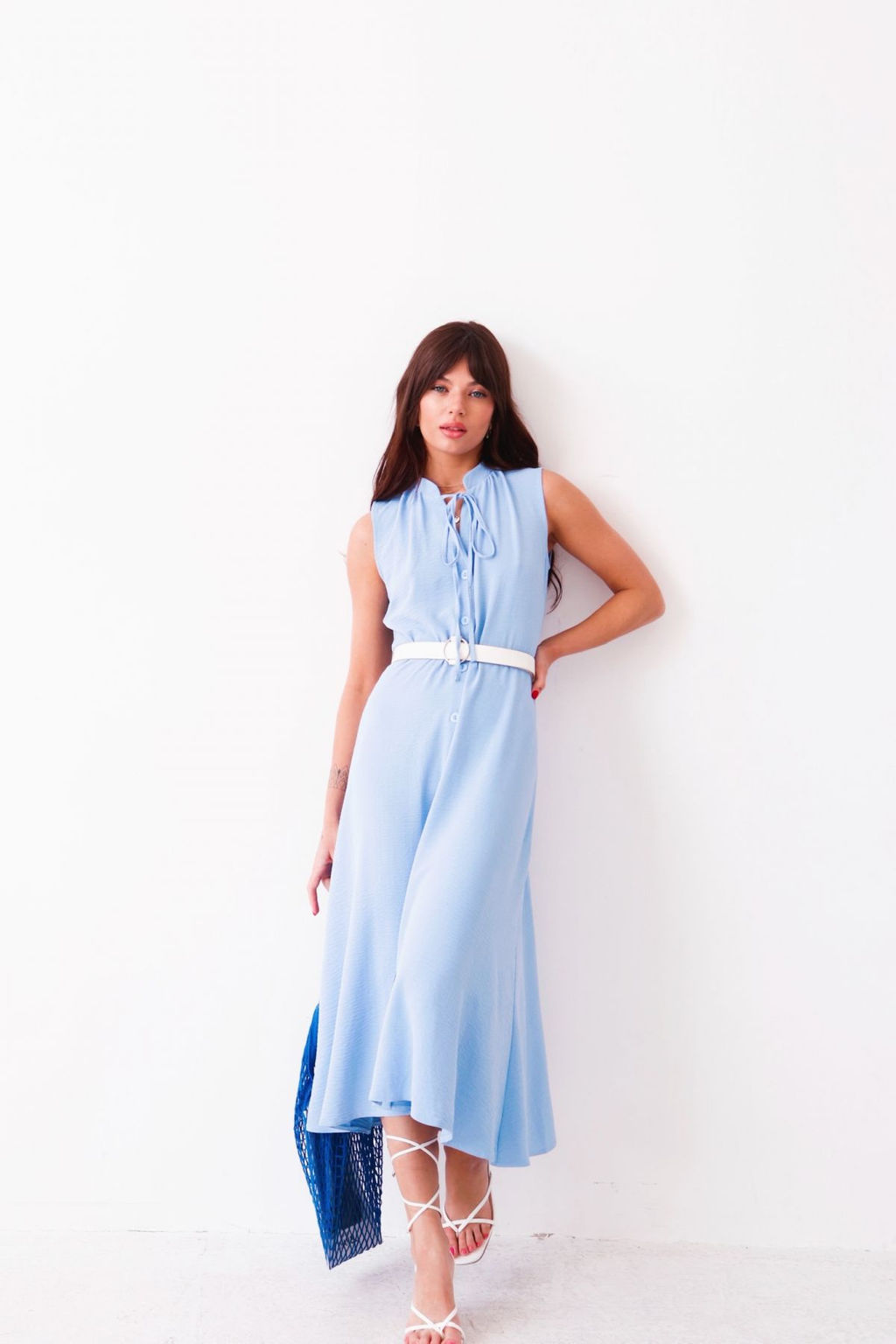 Martichelli Платье, как из к/ф "Красотка", голубое