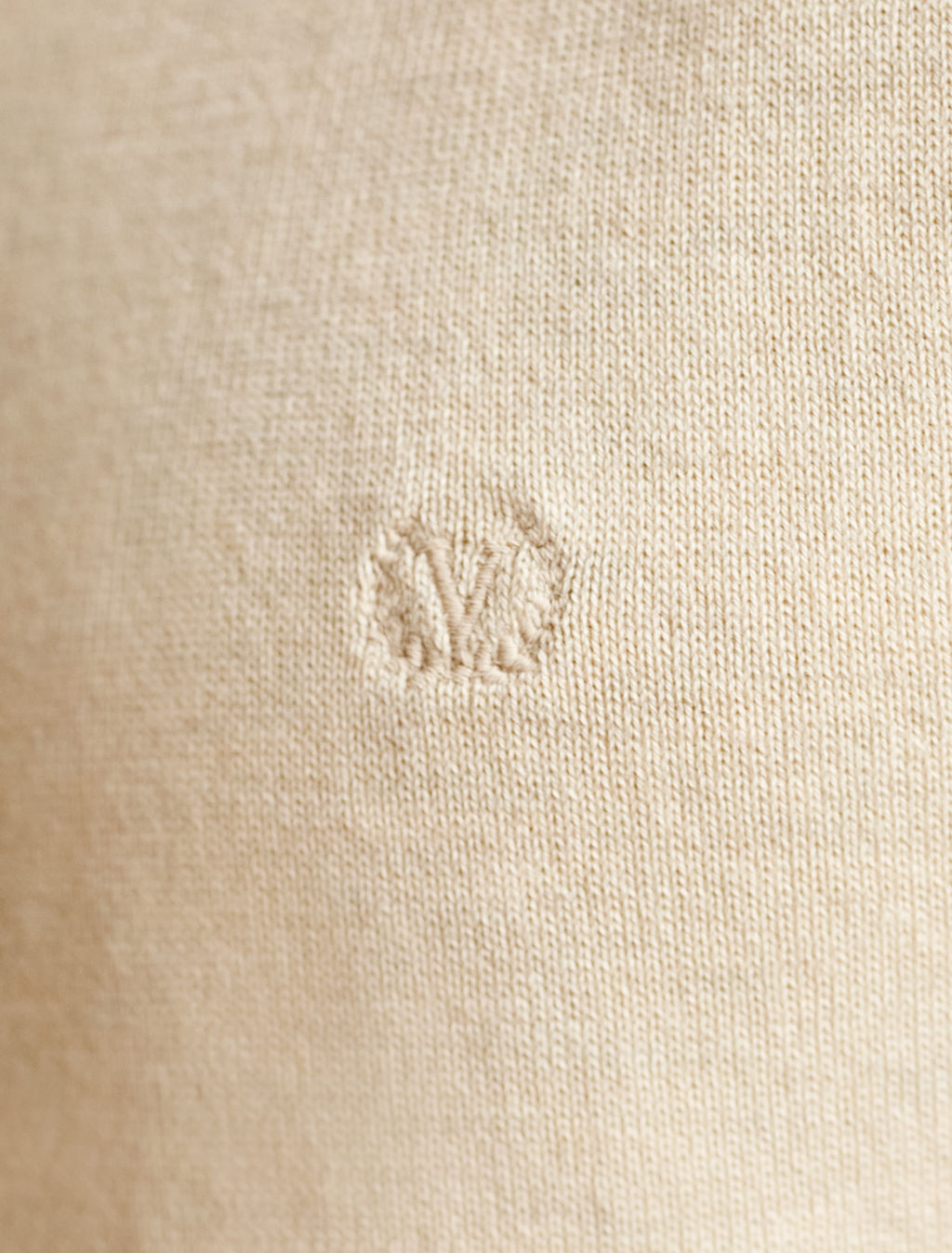 Джемпер Vilatte из хлопка с нейлоном бежевый меланж  фото 3