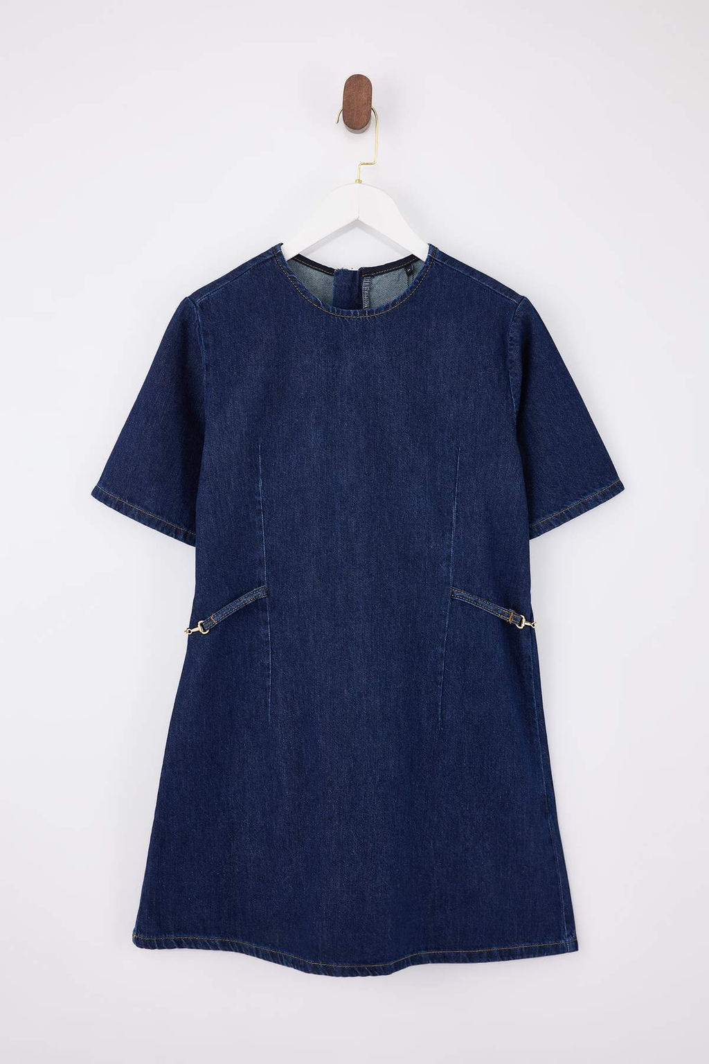 Mavi DOKUMLU Aksesuar Detayl? Mini %100 Pamuk Denim Elbise TWOSS26EL00032 - Trendyolmilla фото 5