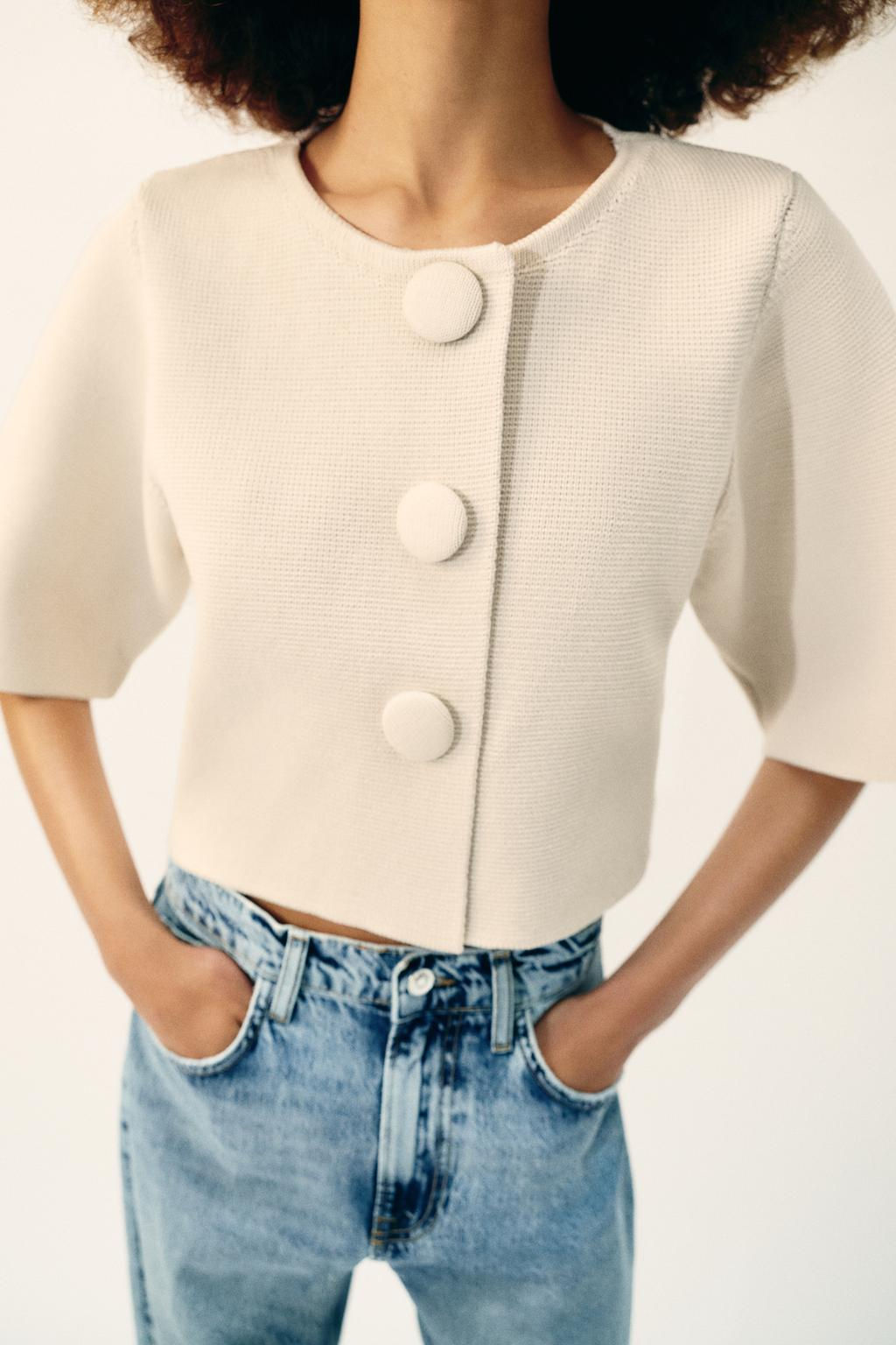 SHORT KNIT CARDIGAN - Zara фото 10