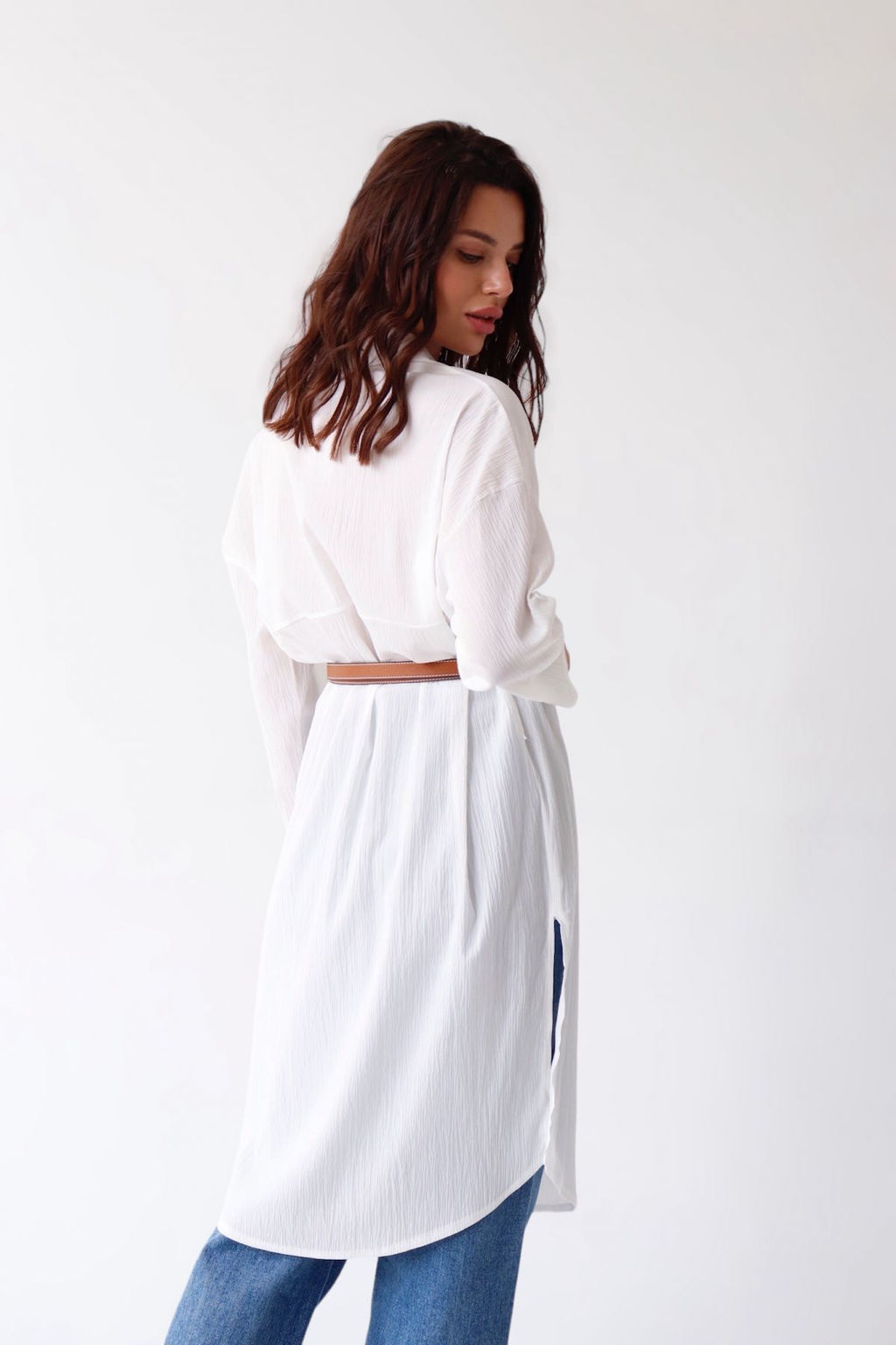 Martichelli Платье-рубашка белое