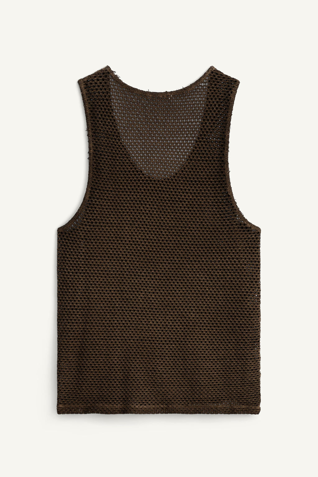 CAMISETA TANK PUNTO CROCHET / Marr?n