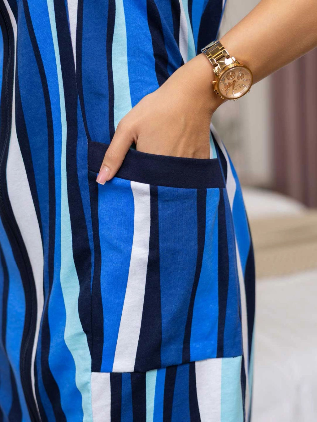 Халат женский, цвет синий