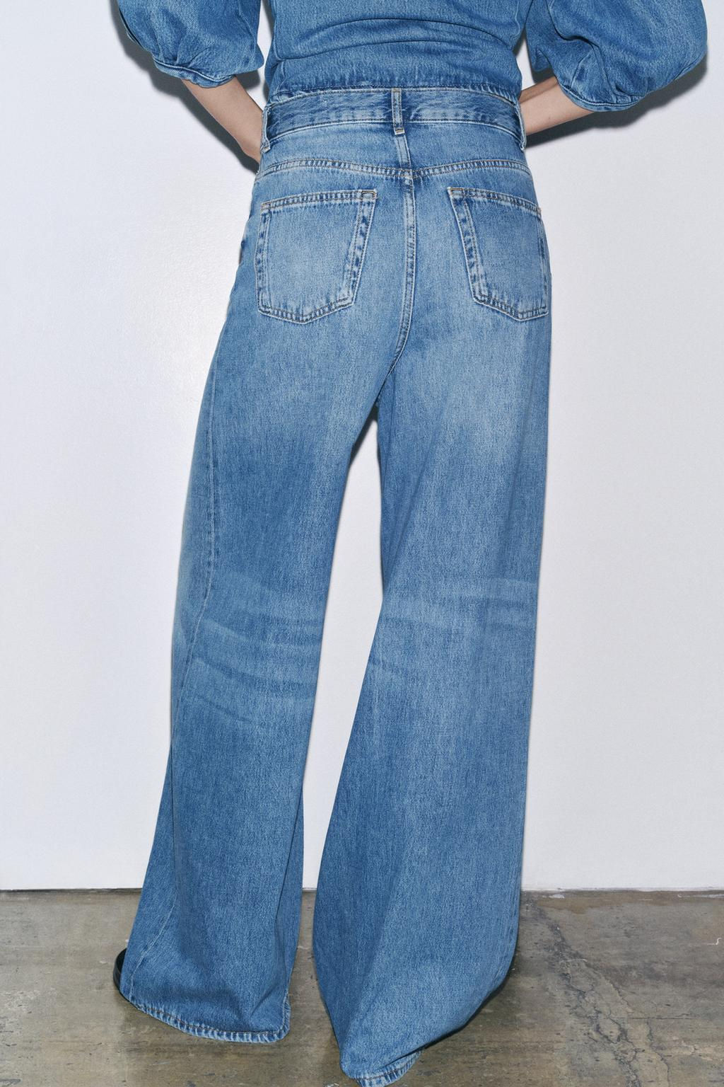 ZW COLLECTION HIGH-WAIST PALAZZO JEANS - Zara фото 11