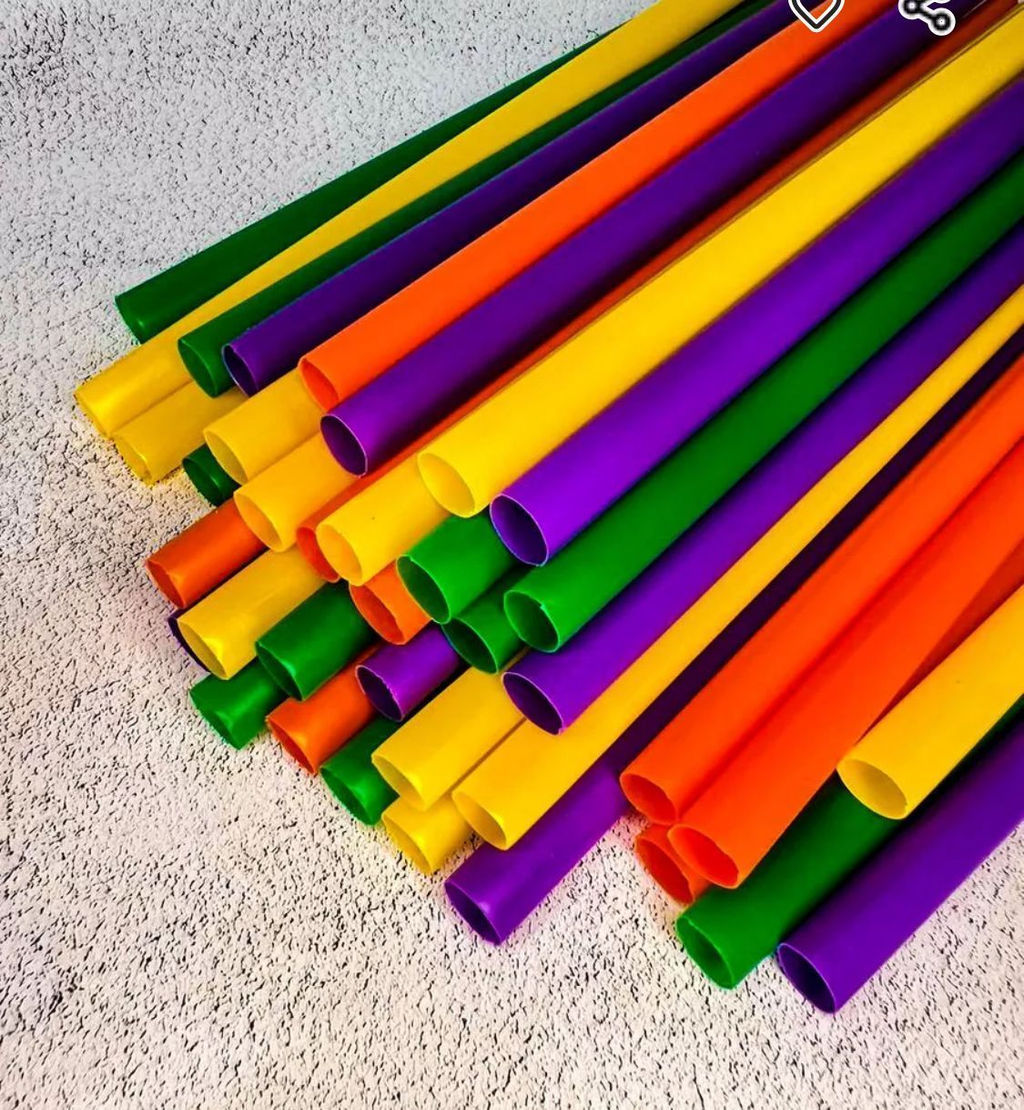 Трубочки для коктейля Buro широкие 12 мм набор 45 штук разноцветные  фото 3