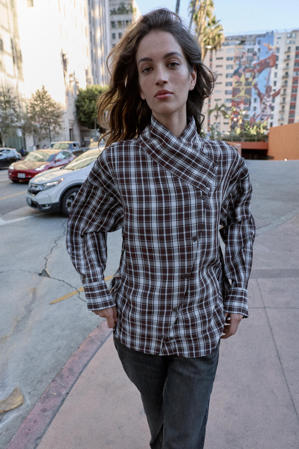 CHECK WRAP SHIRT - Zara фото 2
